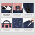 Navy blue Women Laptop Backpack with USB port